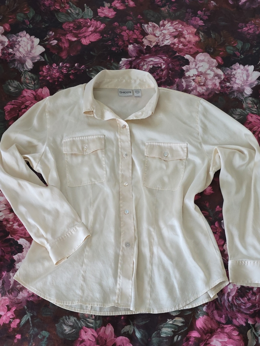 Chico's Soft Cream Button-Front Shirt